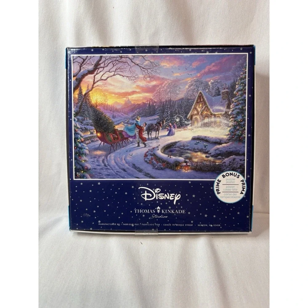 Ceaco Disney Thomas Kinkade Cinderella Bringing Home the‎ Tree 1000 Piece Puzzle